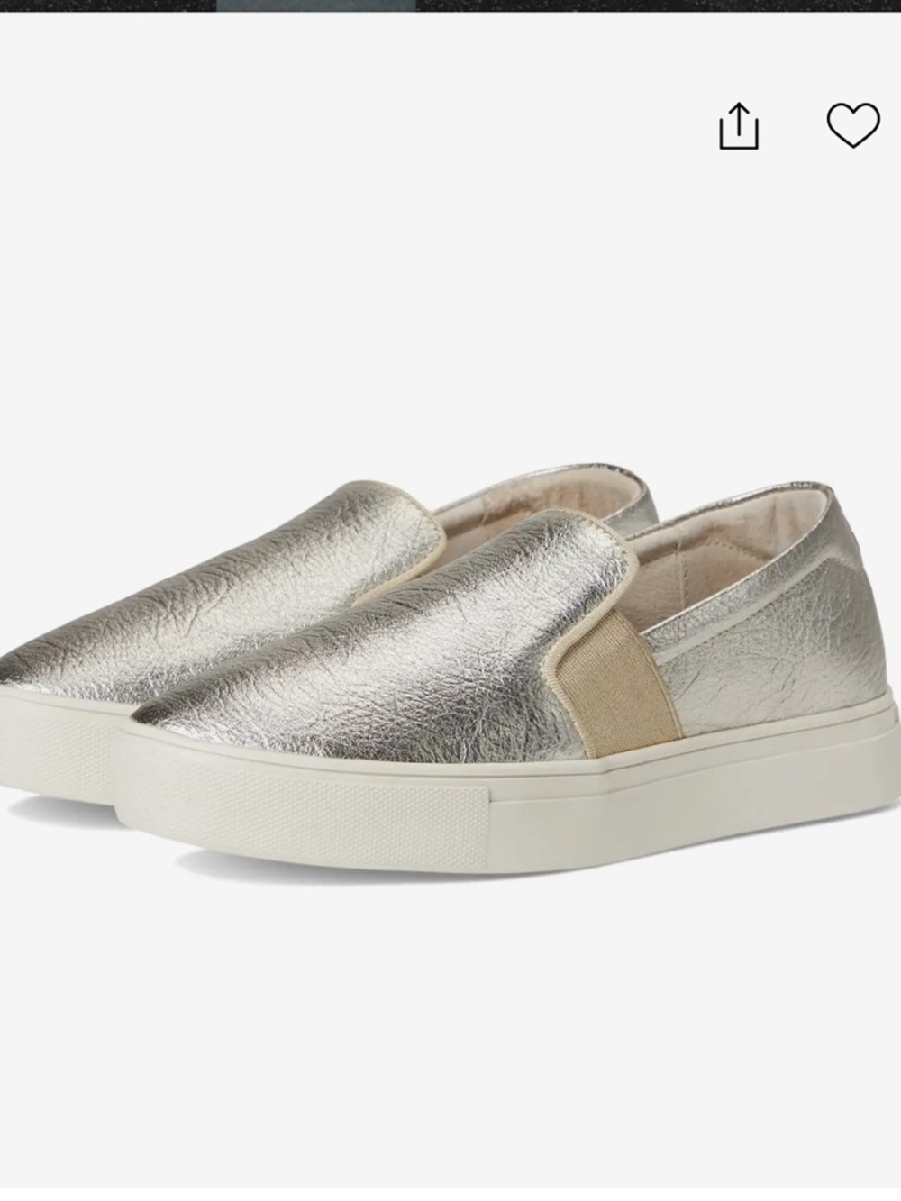 NIB NWT Birdie's Swift leather Metallic Slip-On Sneakers gold new shoes